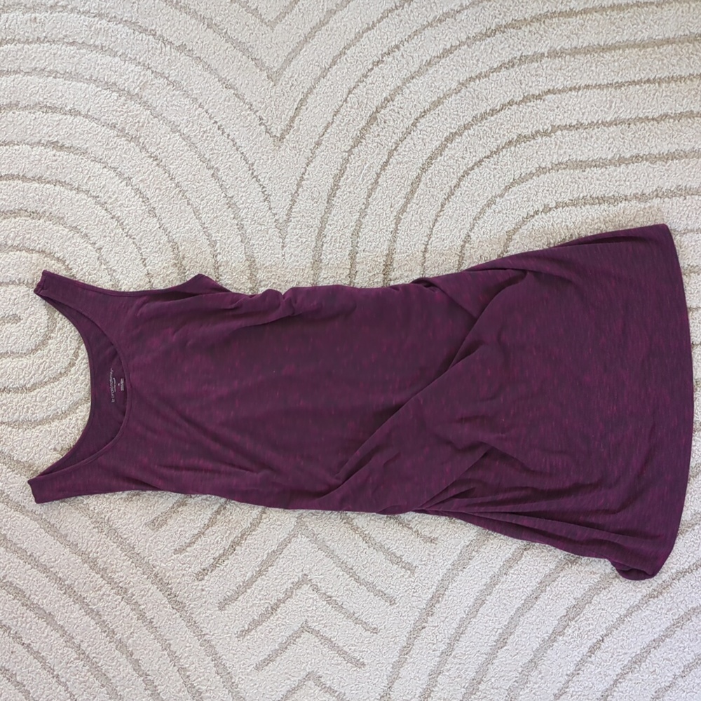 Women's Sleeveless Purple and Pink Heathered Maternity Dress